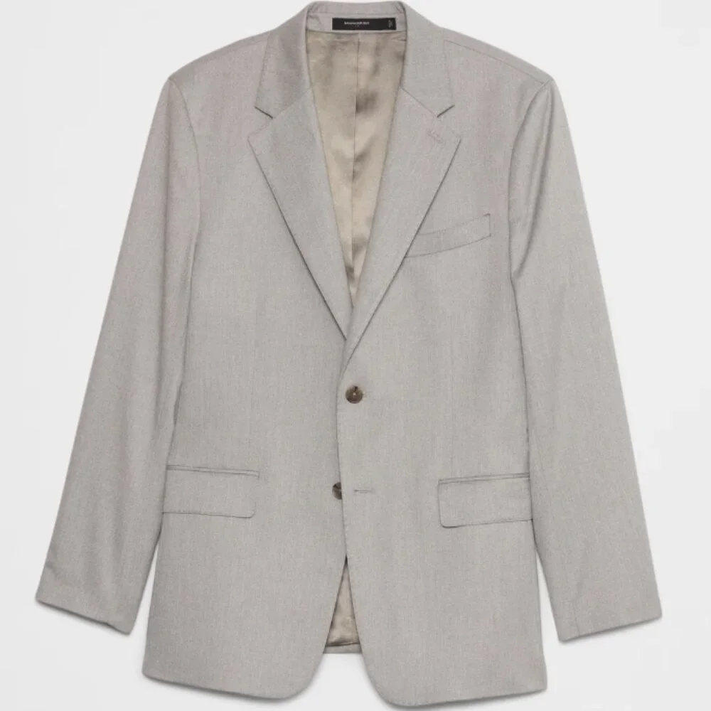 Banana Republic Taupe Tailored-Fit Textured Suit Jacket, 42S, Taupe, NWT